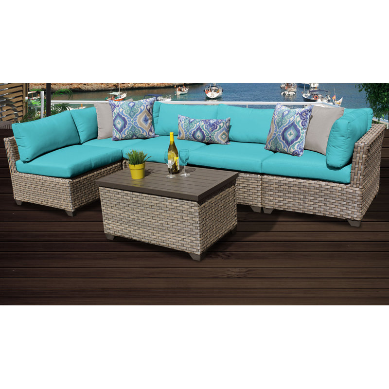 Sol 72 Outdoor Rochford 6 Piece Sectional Seating Group with Cushions